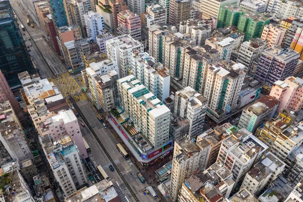 Sham Shui Hong Kong Marzo 2019 Vista Superior Ciudad Hong —  Fotos de Stock