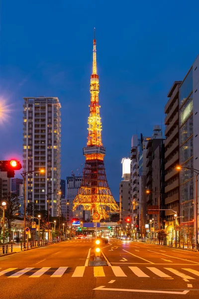 Torre Tóquio Anoitecer Com Paisagem Cidade Horizonte Tóquio Ala Monato — Fotografia de Stock