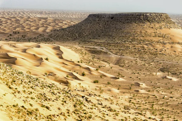 Prachtig Panoramisch Uitzicht Sahara Woestijn Tunesië — Stockfoto