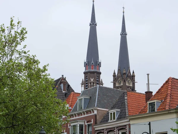 Cidade Delft Nas Terras Baixas — Fotografia de Stock