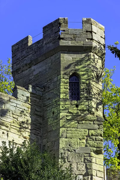 Warwick Castle Mound Northern Tower Warwick Warwickshire Royaume Uni Avril — Photo