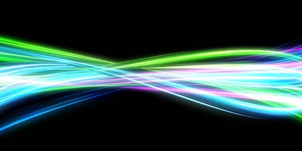 Neon Streaks Modern Abstract Background Glowing Lines — Stock Photo, Image