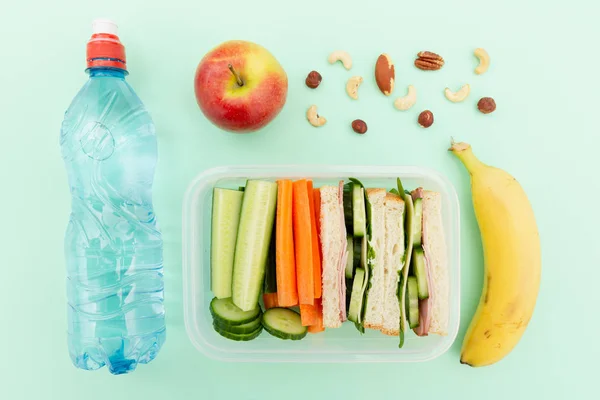 Healthy Eating Sandwich Lunchbox — Stock Photo, Image