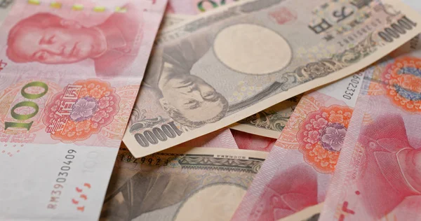 Japanischer Yen Und Chinesischer Rmb — Stockfoto