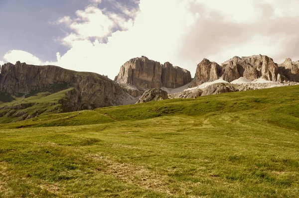 Tiroia Sul Para Wolkenstein Colfosch — Fotografia de Stock