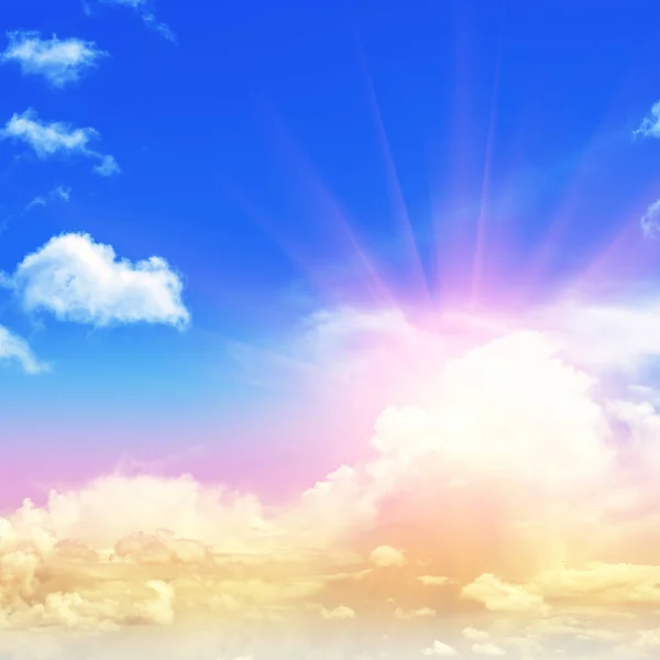 Culorile Cerului Nori Aer Vară Dimineață Fundal — Fotografie, imagine de stoc