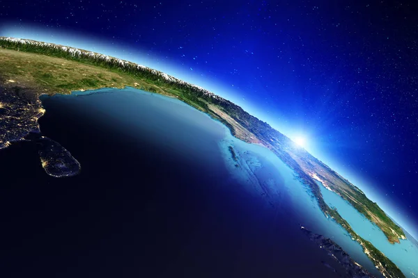 Planeet Aarde Stadslichten Elementen Van Dit Beeld Ingericht Door Nasa — Stockfoto