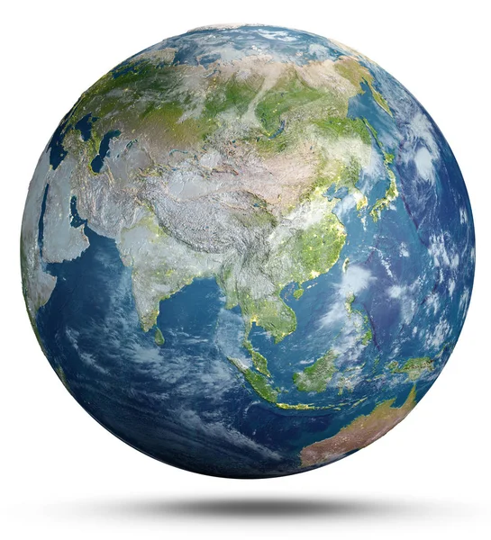 Planeten Jorden Väder Delar Denna Bild Från Nasa Rendering — Stockfoto