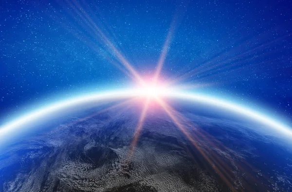 Föld Bolygó Űrből Kép Elemeit Nasa Bocsátotta Rendelkezésre Renderelés — Stock Fotó