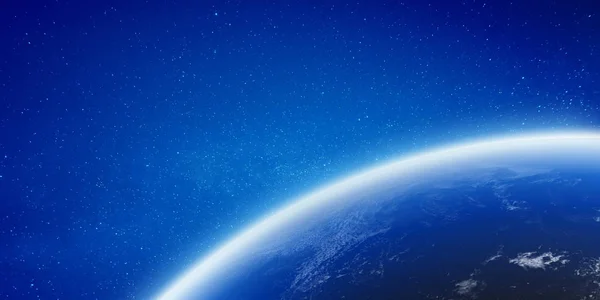 Planeta Tierra Horizonte Espacial Elementos Esta Imagen Proporcionados Por Nasa — Foto de Stock