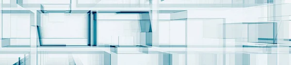 Абстрактний Синій Архітектурний Панорамний Фон Візуалізація — стокове фото