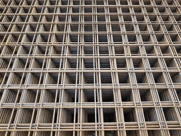Der Bau Des Gebäudes Mit Hilfe Von Stahlbeton — Stockfoto