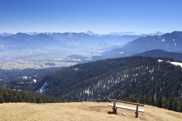 Ein Schöner Blick Von Einem Bayerischen Berg Auf Die Landschaft — Stockfoto