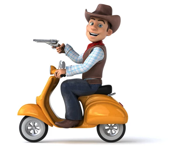 Kul Cowboy Illustration — Stockfoto