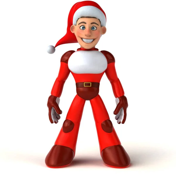 Zábava Super Santa Claus Obrázek — Stock fotografie