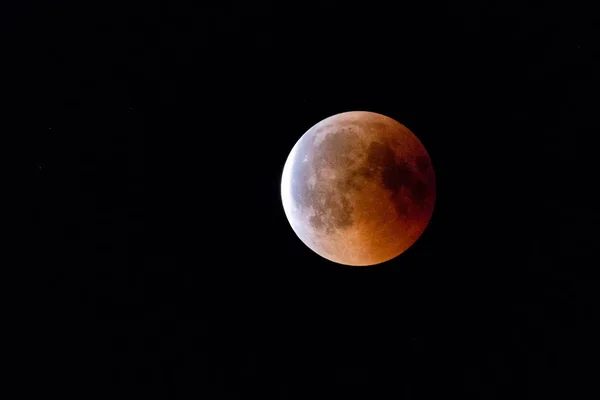 블러드 Bloodmoon Lunar Eclipse 보름달 — 스톡 사진