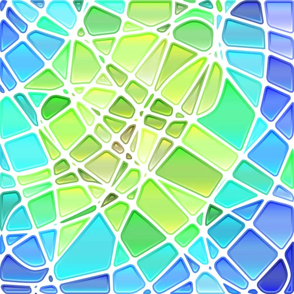 Abstrakcyjne Tło Mozaiki Witrażowej Zielone Niebieskie — Zdjęcie stockowe