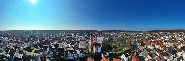 Het Uitzicht Vanuit Lucht Krumbach Zwaben — Stockfoto
