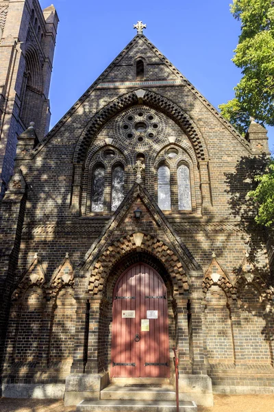 Façade Cathédrale Anglicane Saint Pierre Apôtre Martyr Construite Brique Achevée — Photo