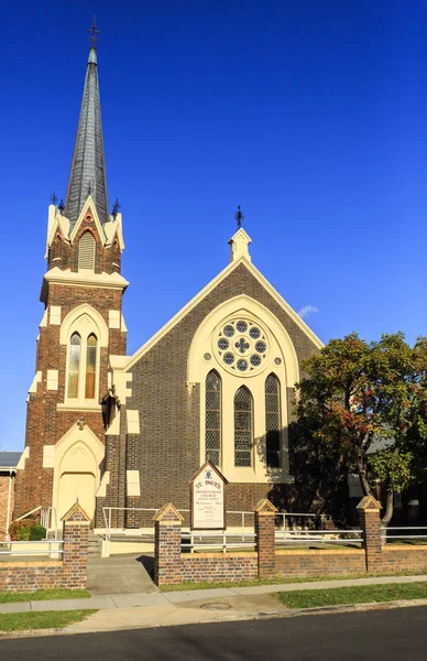 Facade Paul Presbyterian Church Built 1881 Gothic Revival Design Tall — Stock Photo, Image