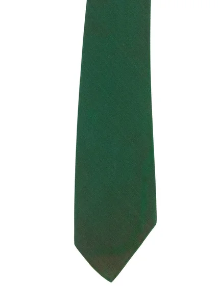 Corbata Verde Oscuro Sobre Fondo Blanco — Foto de Stock