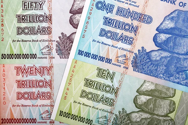 Billionen Dollar Aus Simbabwe Ein Geschäftlicher Hintergrund — Stockfoto