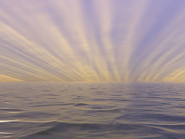 Inmensidad Los Océanos Horizonte Representación — Foto de Stock