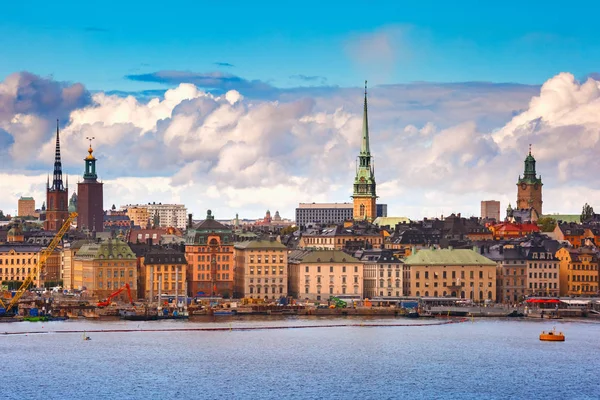 Malowniczy Panoramiczny Widok Gamla Stan Starym Mieście Sztokholmie Stolicy Szwecji — Zdjęcie stockowe