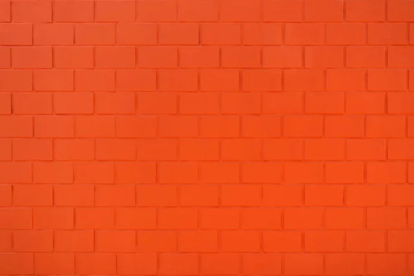 Λεπτομέρεια Από Έναν Τοίχο Από Τούβλο Βαμμένο Έντονο Πορτοκαλί Κόκκινο — Φωτογραφία Αρχείου