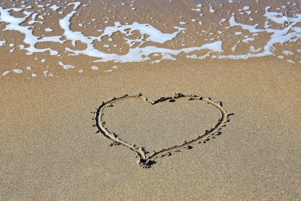 Corazón Playa Las Palmas Gran Canaria — Foto de Stock