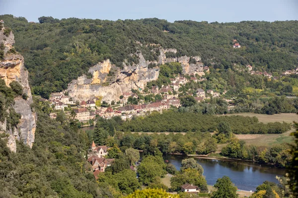 Roque Gageac Naturskön Vid Floden Dordogne Frankrike — Stockfoto