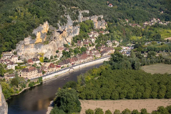 Roque Gageac Naturskön Vid Floden Dordogne Frankrike — Stockfoto
