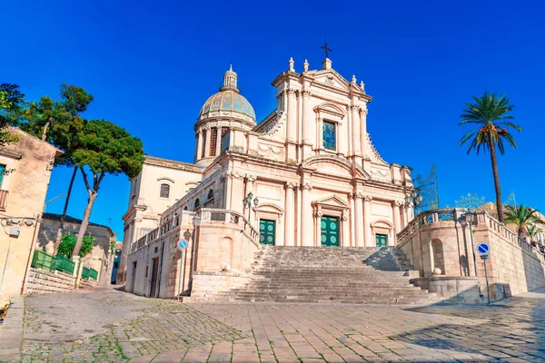 Comiso Sicilia Italia Iglesia Neoclasicista Annunziata Siglo Xvi Isla Sicilia — Foto de Stock