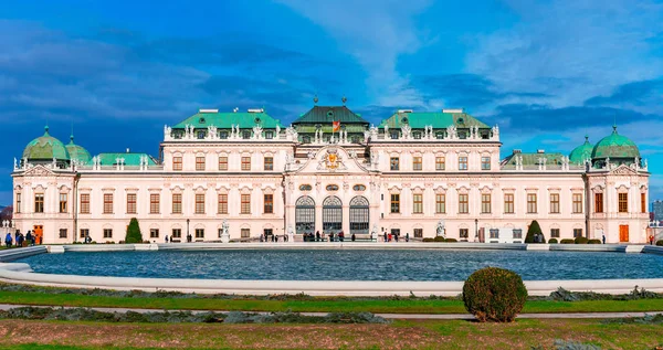 Viena Austria Hermosa Vista Del Famoso Schloss Belvedere Del Alto — Foto de Stock