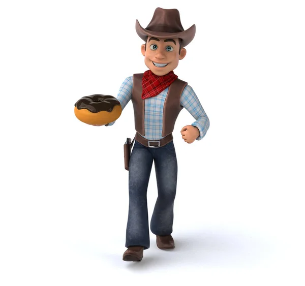 Fun Cowboy Illusztráció — Stock Fotó