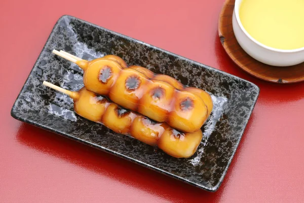 Japanische Süßwaren Mitarashi Dango Für Traditionelles Süßes Image — Stockfoto