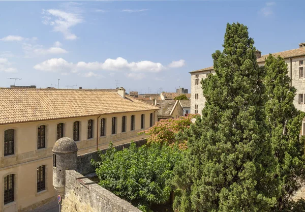 Hög Vinkel Syn Kommun Med Namnet Aigues Mortes Frankrike — Stockfoto