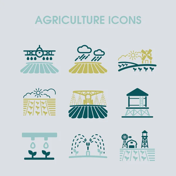 Ikona Pole Farmy Značka Zemědělství Grafický Symbol Pro Design Webových — Stock fotografie