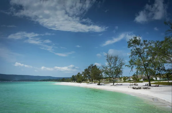Vista Del Paraíso Larga Playa Zona Turística Koh Rong Isla —  Fotos de Stock