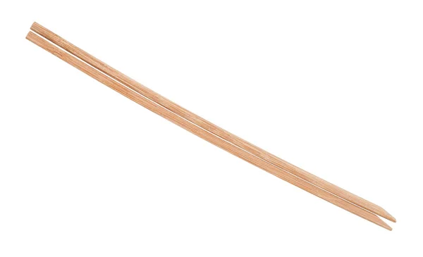 Jednorazowe Brązowe Pałeczki Drewniane Umieszczone Izolacji Białym Tle — Zdjęcie stockowe