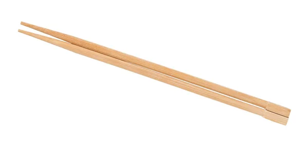 Jednorazowe Drewniane Pałeczki Bukowe Umieszczone Izolacji Białym Tle — Zdjęcie stockowe
