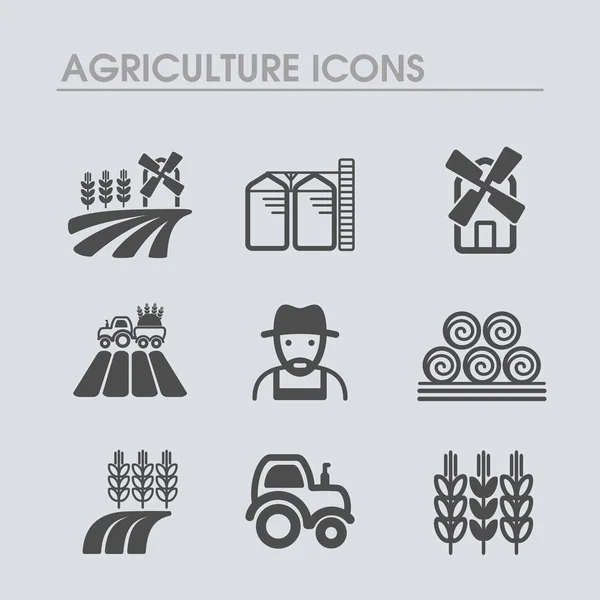 Farm Field Icon Agriculture Sign Graph Symbol Your Web Site — Stock Photo, Image