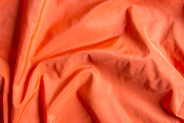 Tilikan Latar Belakang Satin Oranye Lembut Close View — Stok Foto