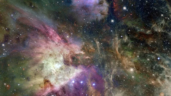星云和宇宙中的星系美国航天局提供的这一图像的要素 — 图库照片