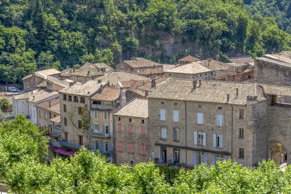 Casas Tradicionales Idílicas Los Alpes Auvernia Ródano Sur Francia — Foto de Stock