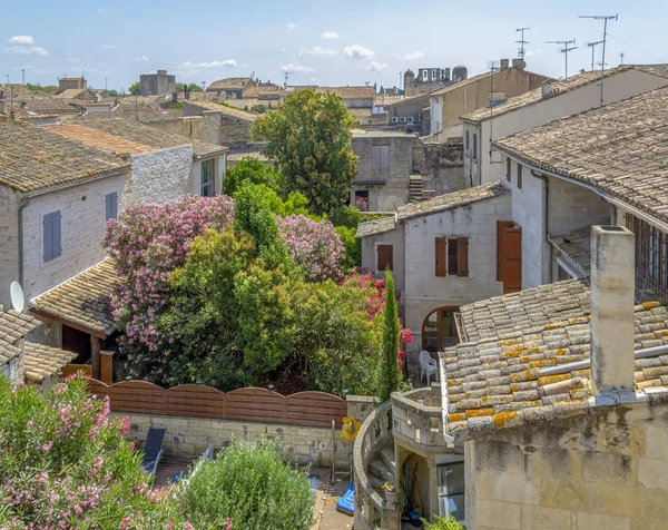 Hög Vinkel Syn Kommun Med Namnet Aigues Mortes Frankrike — Stockfoto