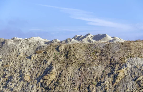 Sonne Vermiest Haldenlandschaft Einem Steinbruch Süddeutschland — Stockfoto