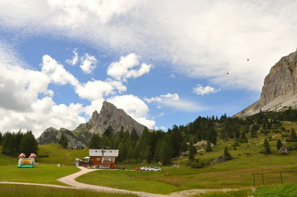 Νότια Tyroia Στο Wolkenstein Colfosch Cortina — Φωτογραφία Αρχείου