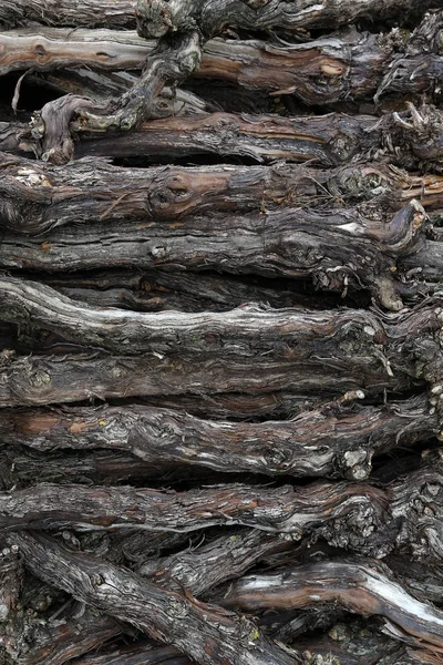 Brennholz Holzstapel Rundholz — Stockfoto