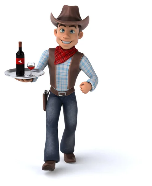 Kul Cowboy Illustration — Stockfoto